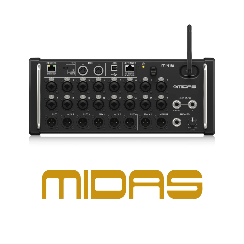 Mesa De Som Digital MR-18 MIDAS