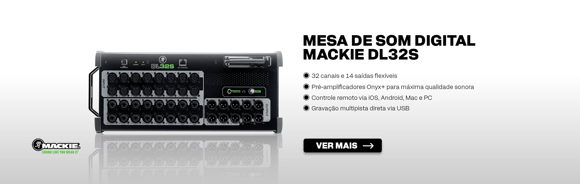 Mesa de Som Digital Mackie DL32S